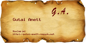 Gutai Anett névjegykártya